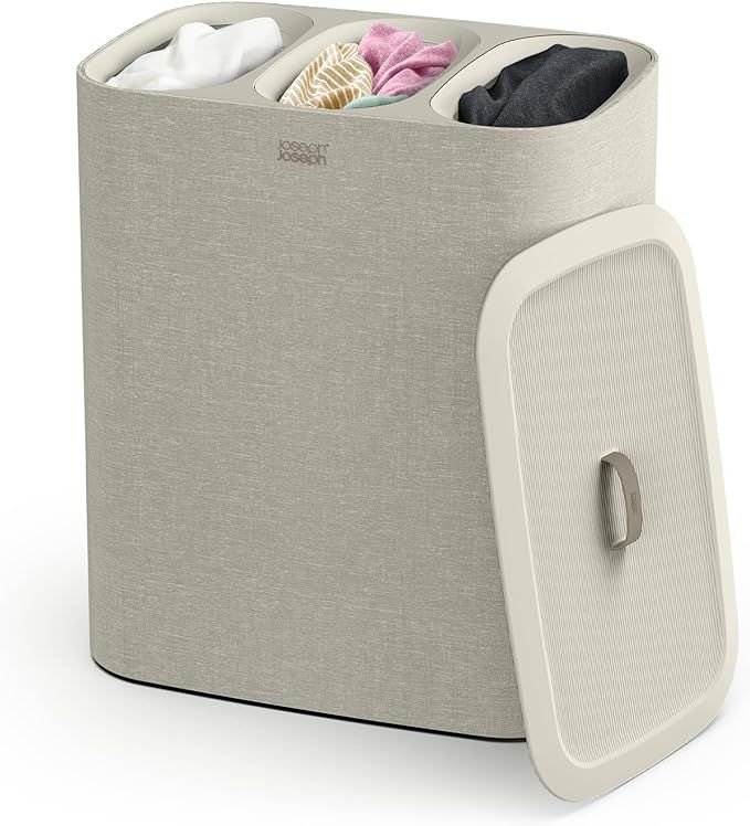 Joseph Joseph Tota - Trio 90-liter Laundry Hamper Separation Basket with lid, 3 Removable Washing... | Amazon (US)