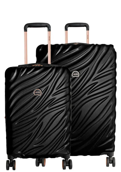 Delsey Paris Alexis Hardside 2-Piece (21""/25"") Expandable Spinner Luggage Set in Black/rose Gold at Nordstrom | Nordstrom