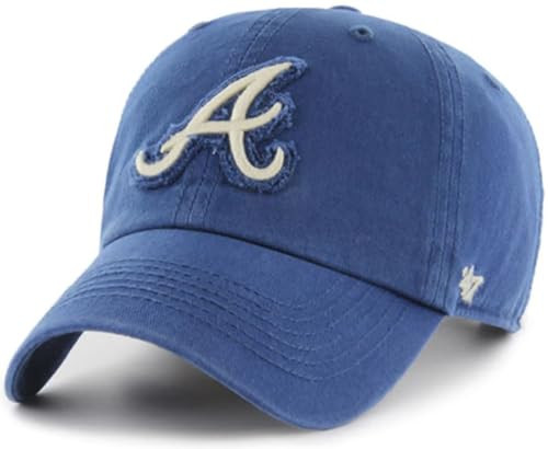 47 MLB Perfect Game Clean Up Adjustable Hat Cap, Adult One Size - Atlanta Braves Blue | Amazon (US)
