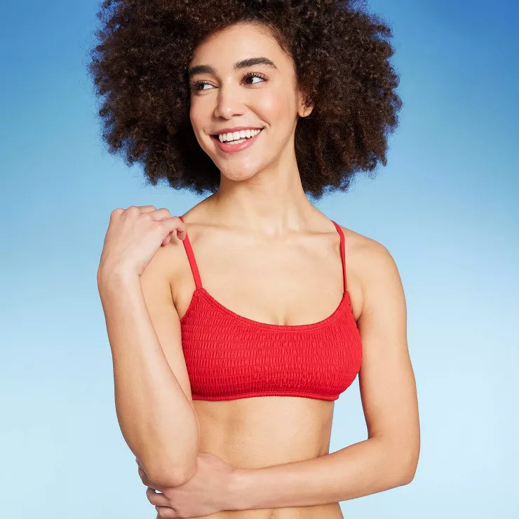 Women's Smocked Bralette Bikini Top - Wild Fable™ | Target