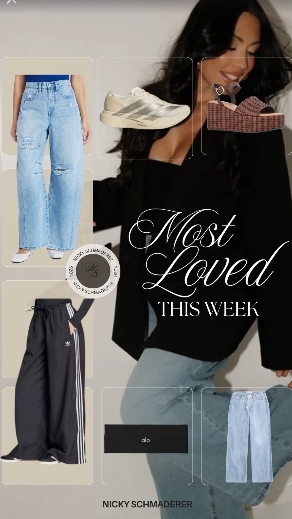 Your most loved this week
Walmart barrel jeans 
Adidas track pants 
Adidas Evo sneakers 
Walmart platform sandals 
Alo headband 
Abercrombie jeans 


#LTKootd #LTKSeasonal #LTKActive