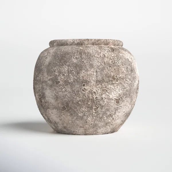Agnes Kaci Gray 9.85" Indoor / Outdoor Terracotta Table Vase | Wayfair Professional