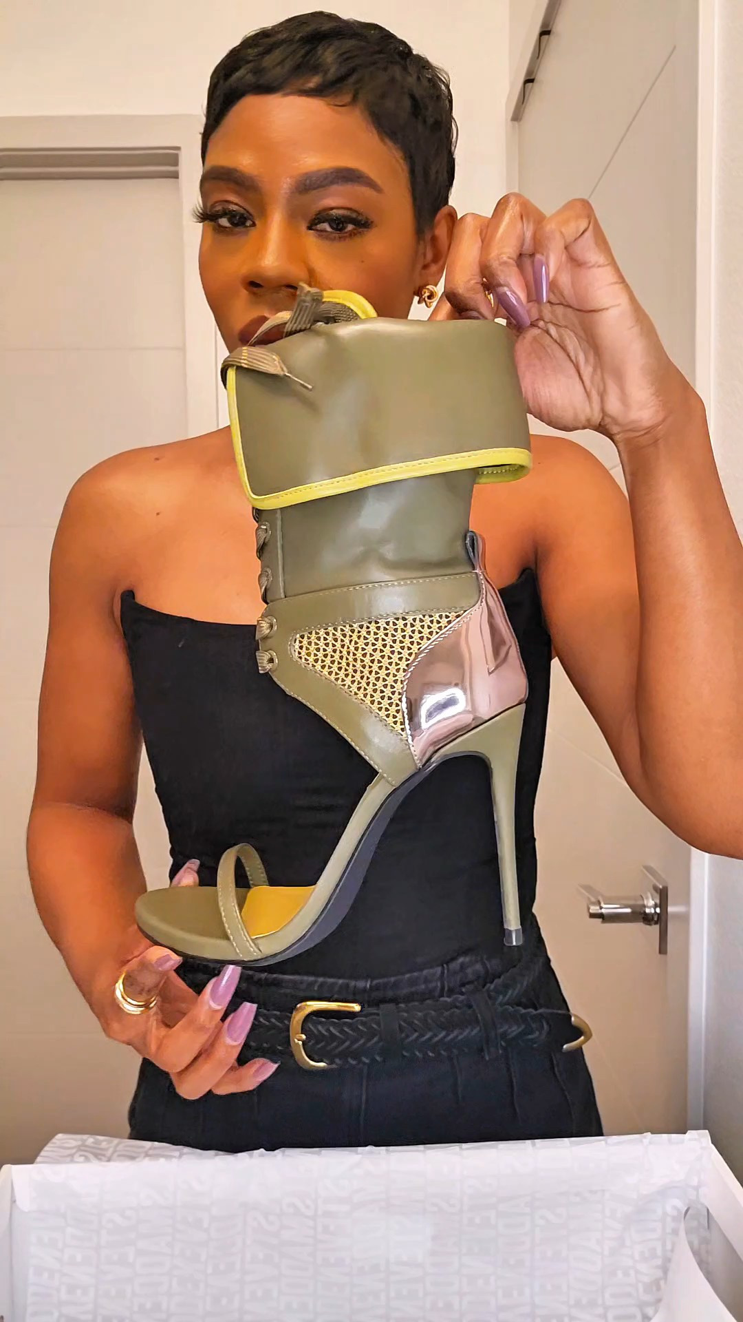 Lace Up Sneaker Heel Sandals Unboxing | Steve Madden Sneaker HeelsUnboxing these lace up sneaker heel sandals from Steve Madden. I love how these sneaker heels mix sporty and glam with the lace up ankle detail and stiletto heel. If you’re looking for unique statement heels or trending sneaker heels, these are definitely a standout pair.Size 8True to size

#LTKgrwm #LTKootd #LTKPetite