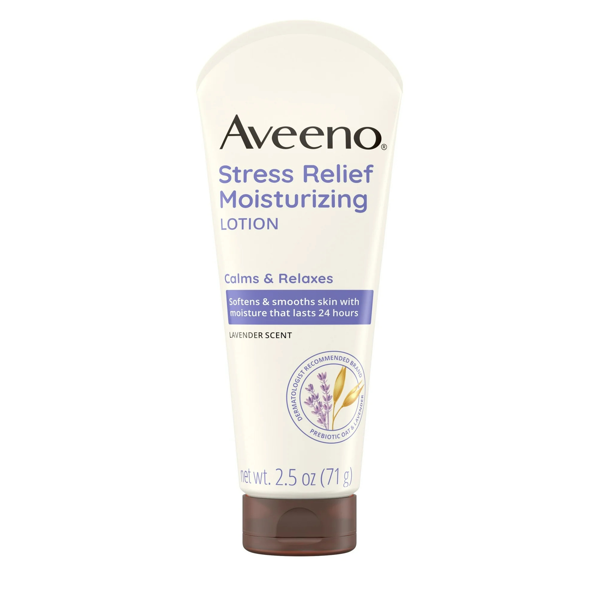 Aveeno Stress Relief Moisturizing Lotion, Lavender Scent, 2.5 fl. oz | Walmart (US)