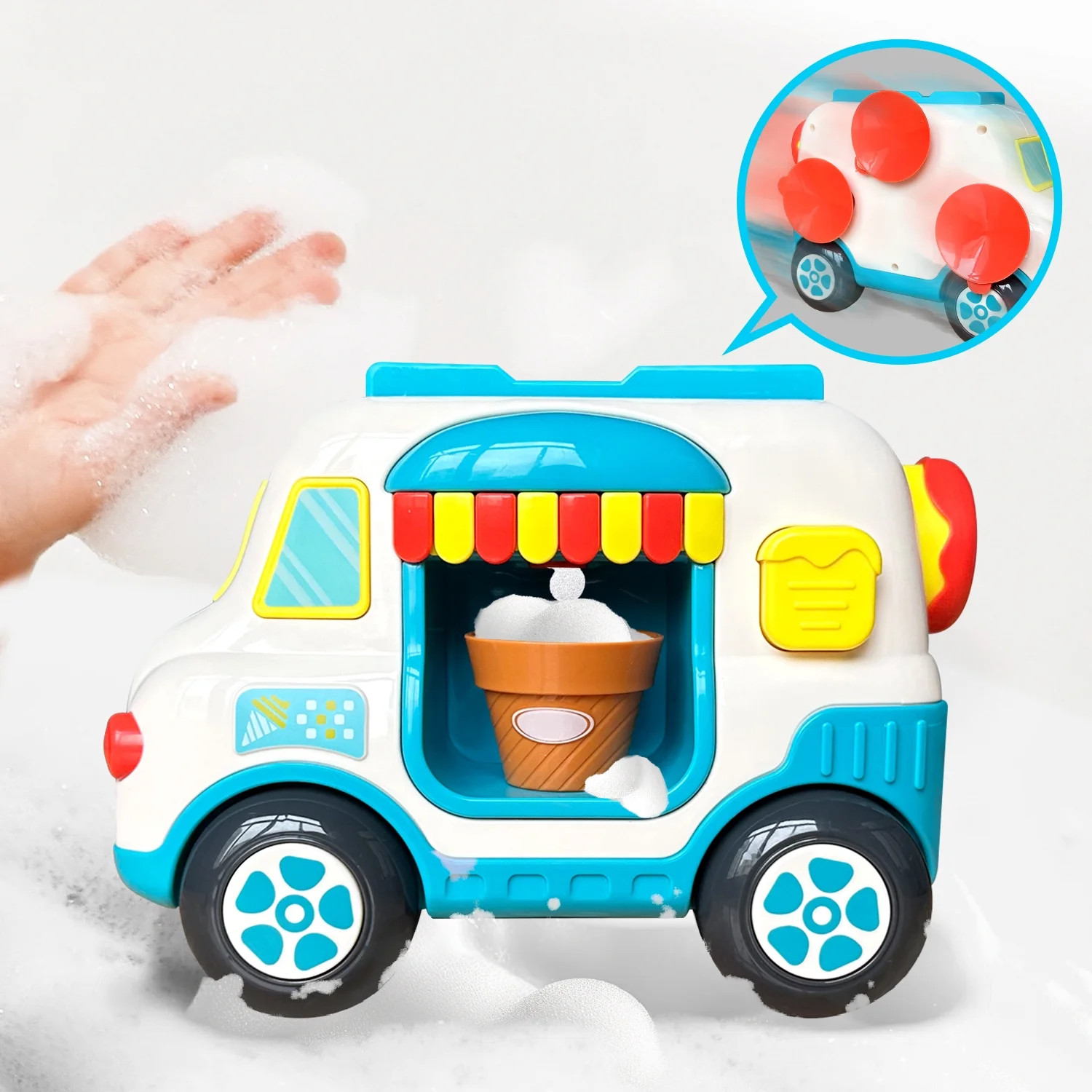 Baby Bubble Bath Toys for Kids Ages 4-8 ice Cream Foam tub Machine Maker Bubble Car for Bathtub B... | Walmart (US)