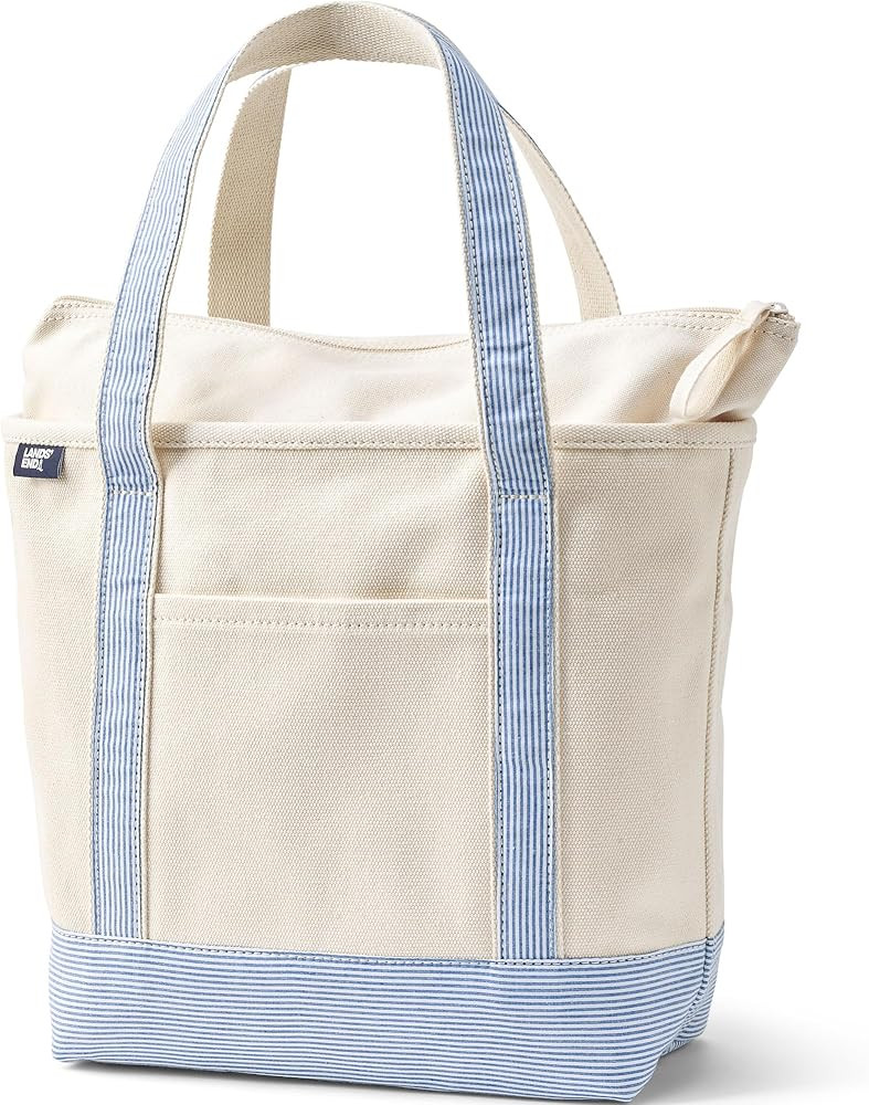 Lands' End Zip Top Canvas Tote Bag | Amazon (US)