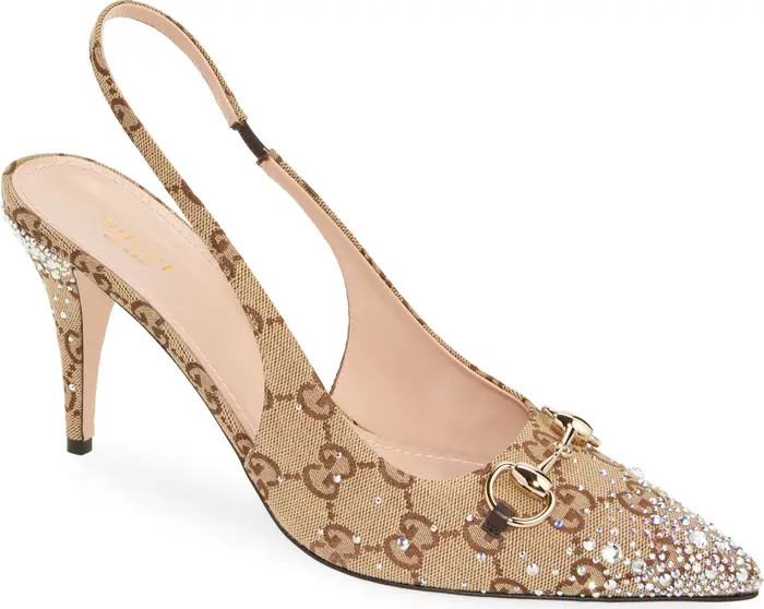 Erin Crystal Embellished Pointed Toe Slingback Pump (Women) | Nordstrom