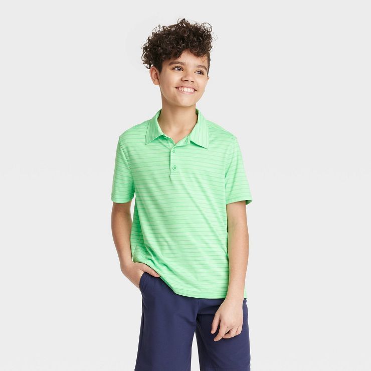 Boys' Striped Golf Polo Shirt​ - All in Motion™ | Target
