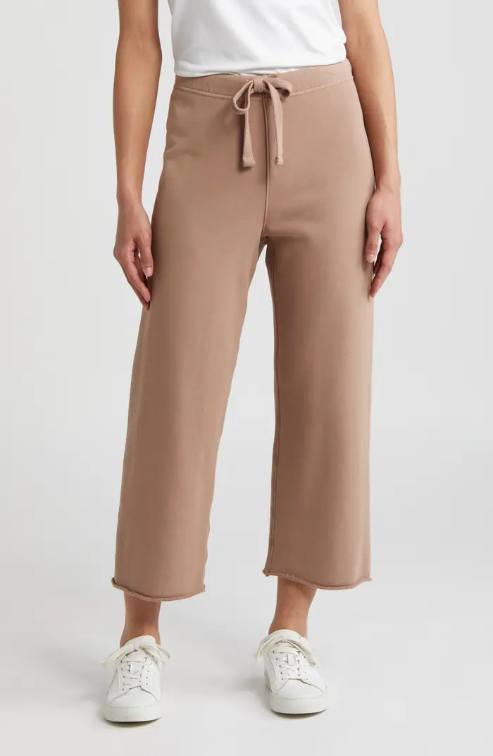 Frank & Eileen Catherine Crop Wide Leg Sweatpants | Nordstrom | Nordstrom