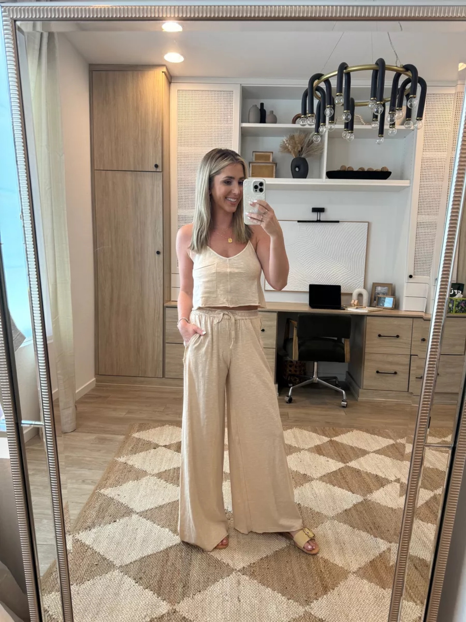 Loving this new lounge set from Aerie. Wearing an XS in the top and bottom, it’s super light weight and perfect for summer. 

Aerie
Summer Lounge Set
Under $50

#LTKFindsUnder50 #LTKStyleTip