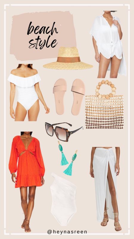 My beach style including SummerSalt bathing suit, Revolve dress, Revolve hat, Gucci sunglasses, L*Space coverup and Kendra Scott tassel earrings 

#LTKSeasonal #LTKswim #LTKstyletip