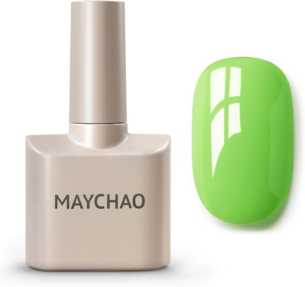 MAYCHAO 15ML Apple Green Gel Nail Polish 1Pc Bright Green Gel Polish Soak Off UV LED Nail Polish ... | Amazon (US)