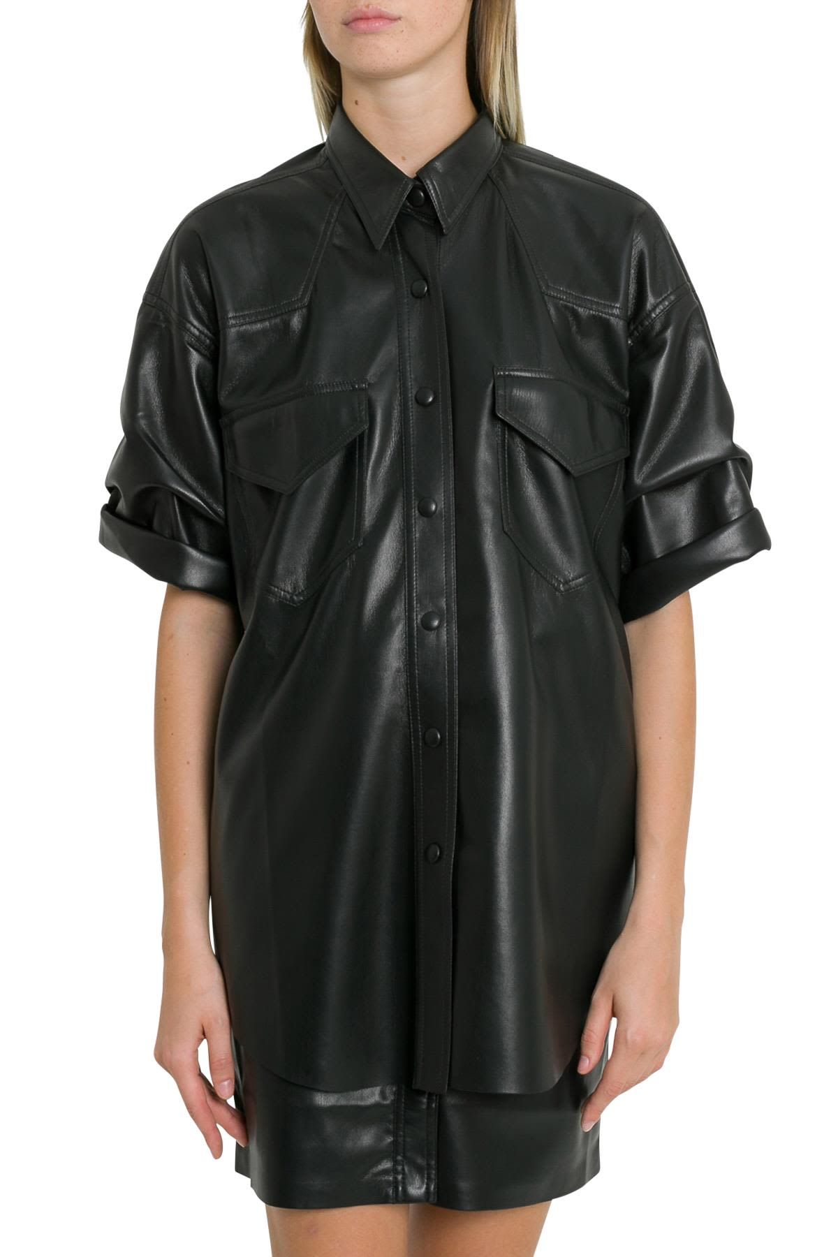 Nanushka Vegan Leather Oversized Shirt | Italist.com US