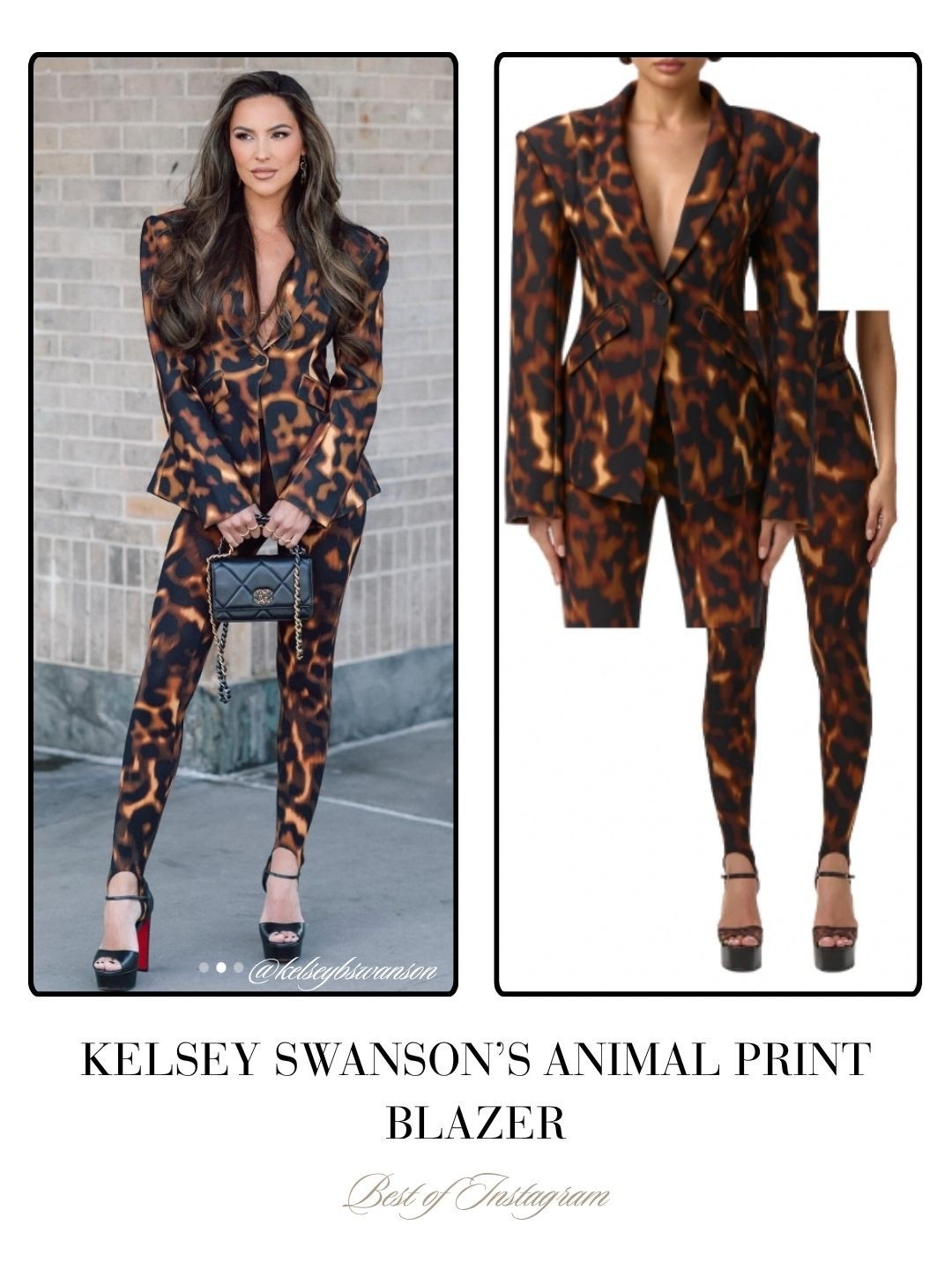 Kelsey Swanson’s Animal Print Blazer 📸 = @kelseybswanson