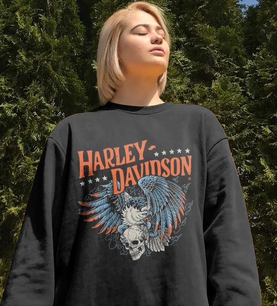 Harley Davidson Biker T-shirt Biker Skull Shirt | Etsy | Etsy (US)