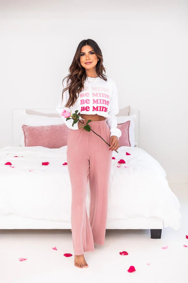 Insight View Pink Brushed Rib Lounge Pants | The Pink Lily Boutique