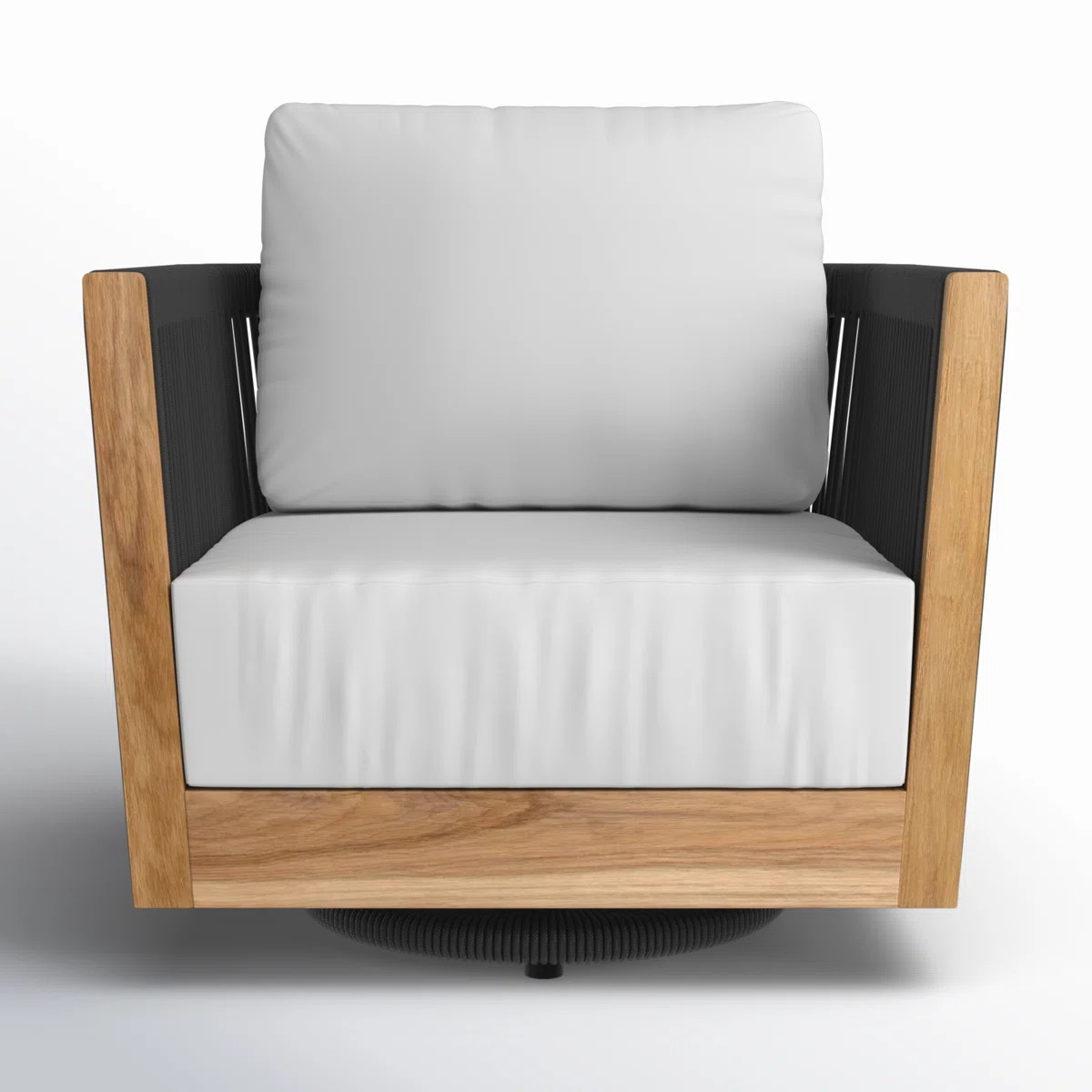 Aniston Teak Swivel Patio Chair with Sunbrella Cushions | Wayfair North America