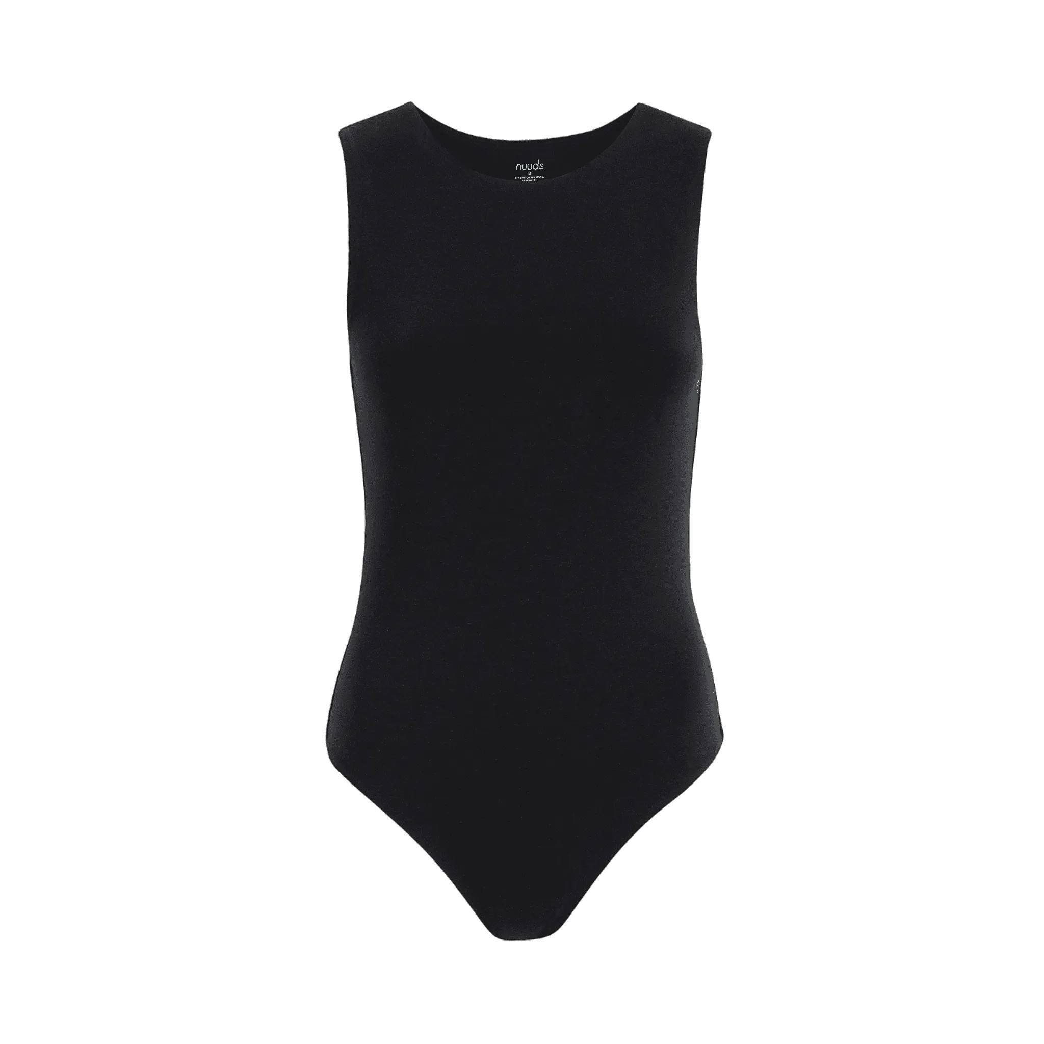 Women's Classic Crew Tank Bodysuit | Black - nuuds | nuuds
