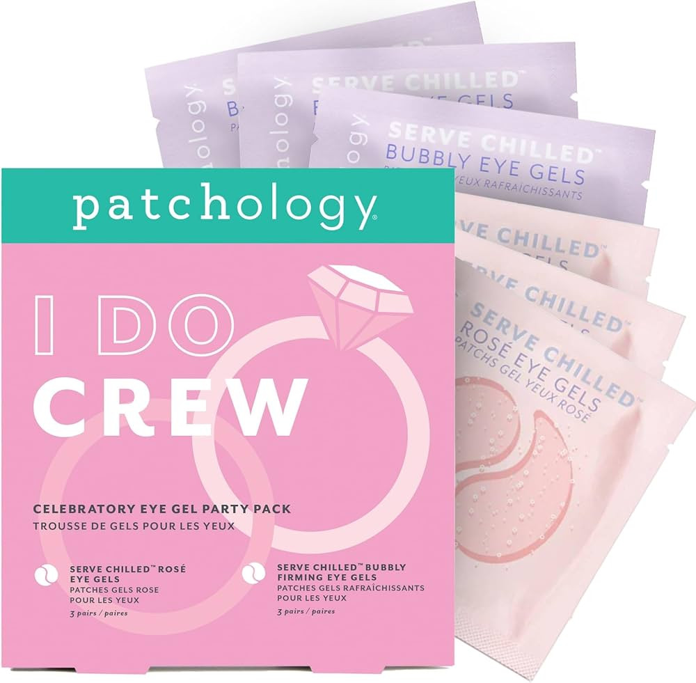 Patchology Hydrating Under Eye Gel Patches \u2013 I Do Crew Bridesmaid Gift Set with Ros\u00e9 & ... | Amazon (US)