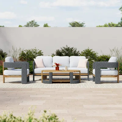 Estate 4 Pc. Modern Wicker Seating Group | Wayfair North America