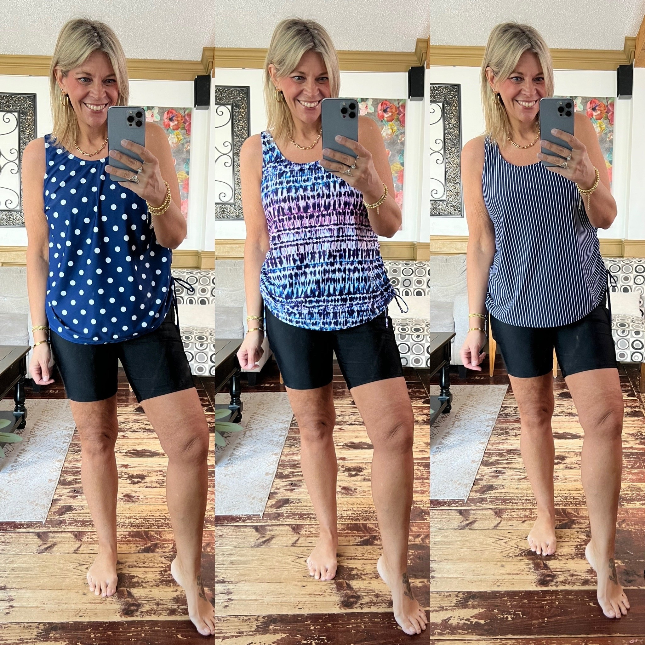 Swim tops and swim shorts- size 12 in each

#LTKOver40 #LTKMidsize #LTKSwim