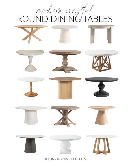 My top picks for modern coastal round dining tables! Includes pedestal dining tables, extendable dining tables and more. Also includes finishes like concrete, cerused oak, metal, light wood and more. See all my picks here: https://lifeonvirginiastreet.com/modern-coastal-round-dining-tables/. 

#ltkhome #ltksalealert #ltkseasonal #ltkfamily #ltkstyletip #LTKsalealert #LTKhome

#LTKsalealert #LTKhome 

#LTKSeasonal #LTKHome #LTKSaleAlert