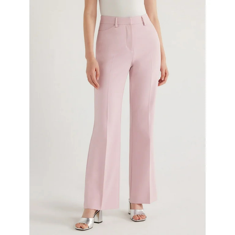 Scoop Women's High Waisted Bootcut Trouser Suit Pants, 32" Inseam, Sizes 0-18 | Walmart (US)