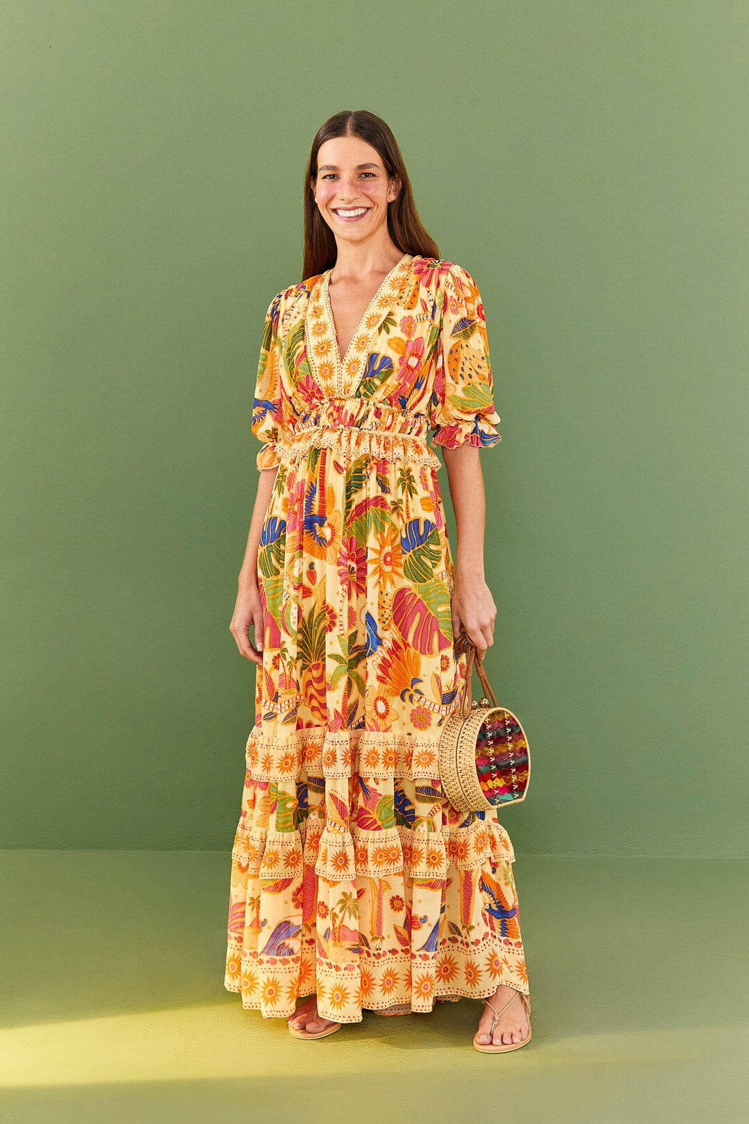 Yellow Rio Tapestry Maxi Dress | FarmRio (US)