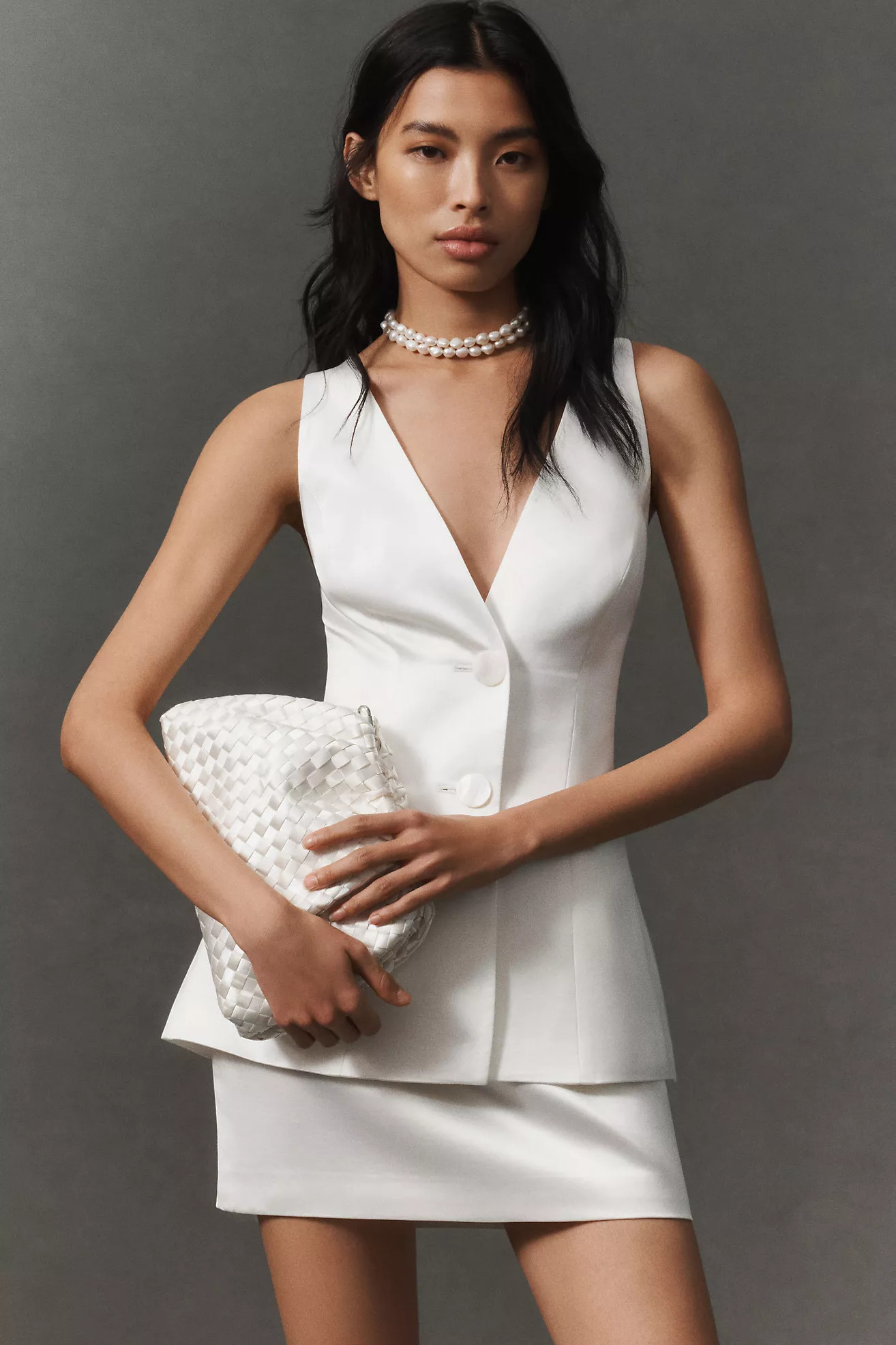 Mare Mare Satin Plunge Vest | Anthropologie (US)