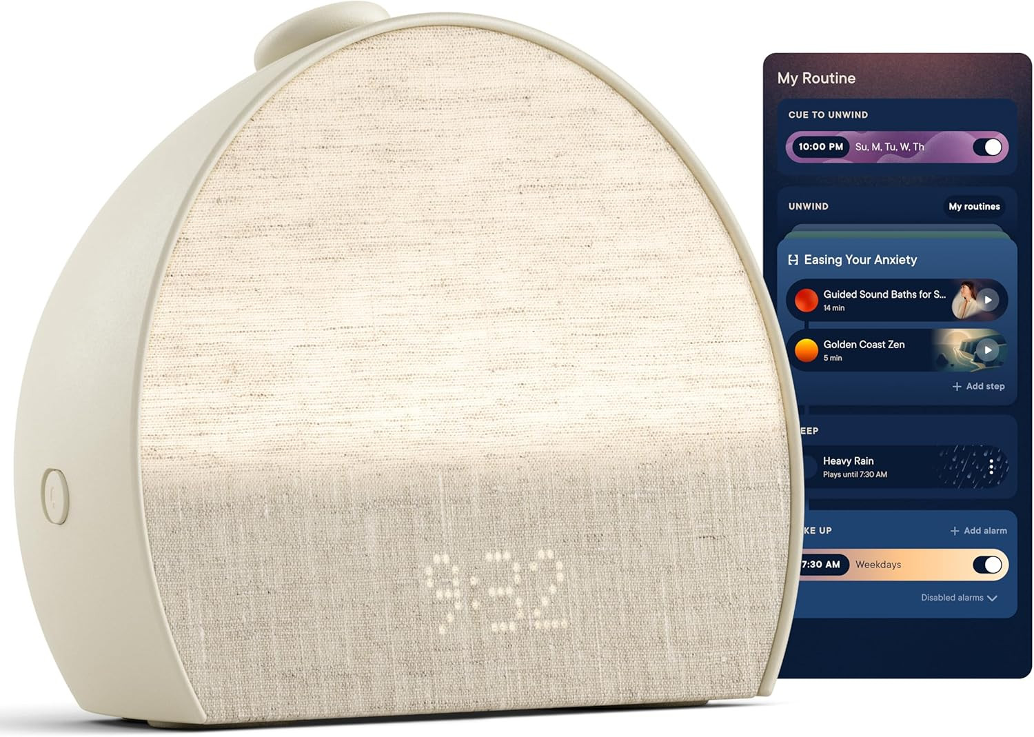 Hatch Restore 3 Sunrise Alarm Clock, Sound Machine, Smart Light (Putty) - White Noise, Screen-Fre... | Amazon (US)