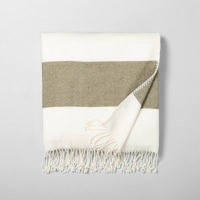 Border Stripe Throw Blanket - Hearth & Hand™ with Magnolia | Target