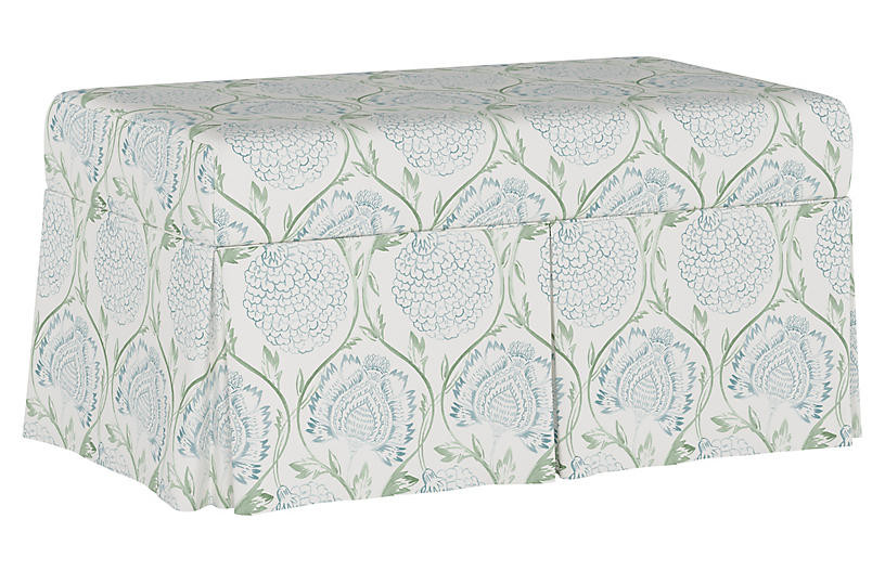 Hayworth Storage Bench, Floral Sage | One Kings Lane