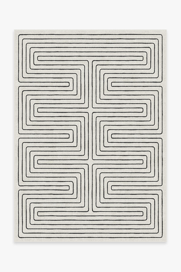 Jonathan Adler Labyrinth Black & Ivory Rug | Ruggable