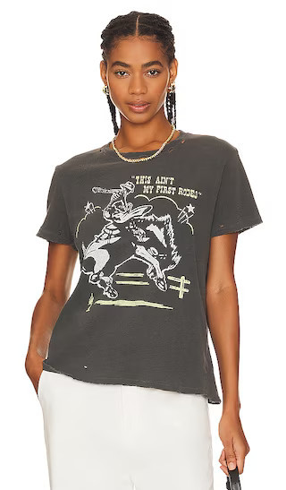 Junk Food Ain't My First Rodeo Tee in Black. - size L | Revolve Clothing (Global)