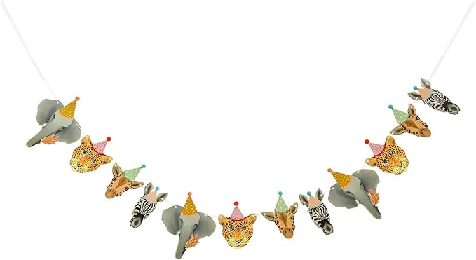 Jungle Safari Animals Party Decorations,Wild Animal Birthday Party Banner,Zoo Birthday Party Deco... | Amazon (US)