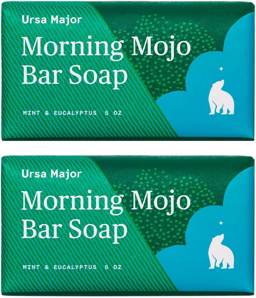 Ursa Major Natural Bar Soap | Morning Mojo Bar Soap | Exfoliating Soap with Peppermint, Eucalyptu... | Amazon (US)