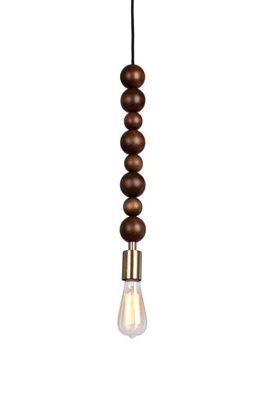 Alshain Round Beaded Swag 1-Light Mini Pendant | Wayfair North America