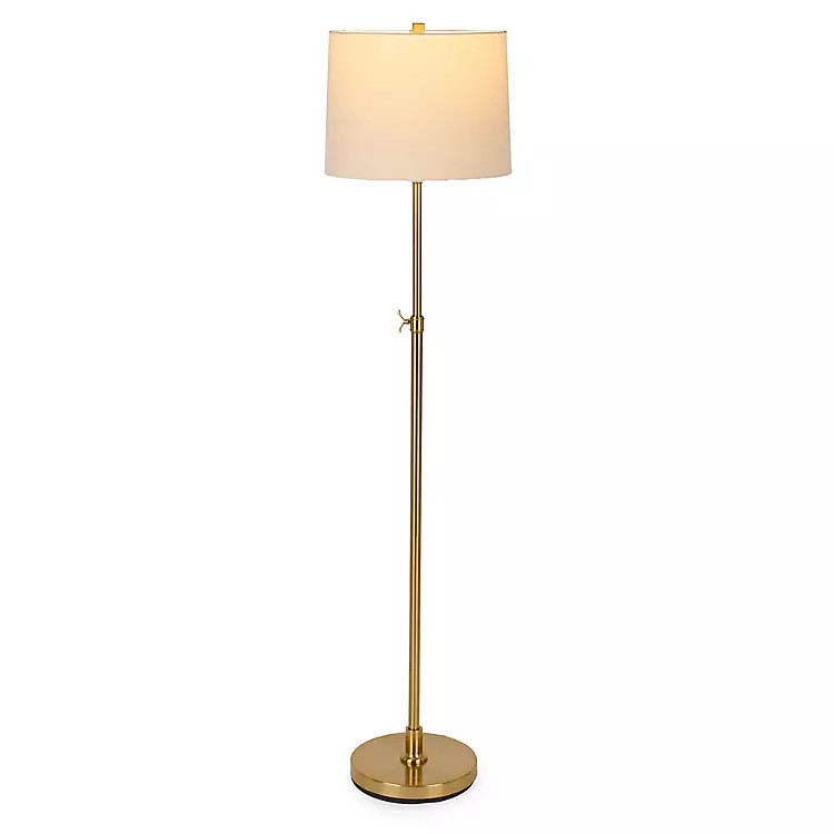 Gold Metal Adjustable Floor Lamp | Kirklands Home | Kirklands
