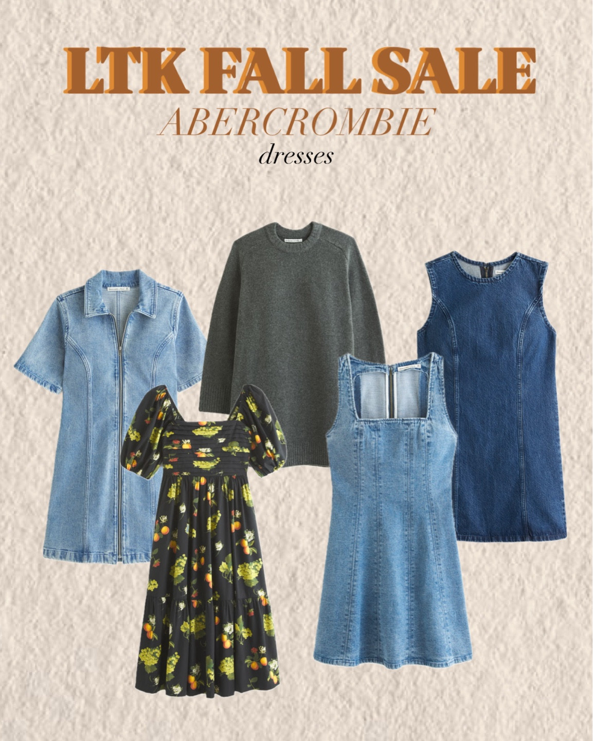 favorite dresses from abercrombie!! absolutely love the denim for fall - these are going to go FAST! i also love the “emerson” line as well!!! 

get 20% off sitewide at @abercrombie for the fall@shop.Itk sale — copy the discount code for checkout!! 

#LTKSeasonal #LTKFallSale #LTKFindsUnder100