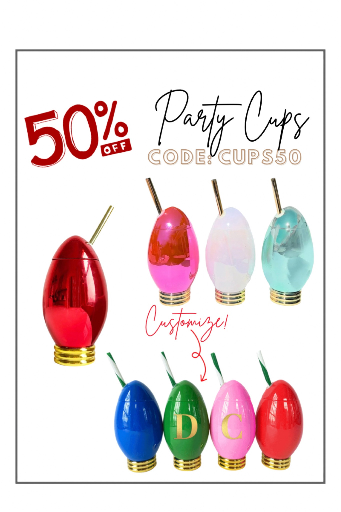 Festive holiday party cups are 50% off

#LTKSeasonal #LTKsalealert #LTKHoliday