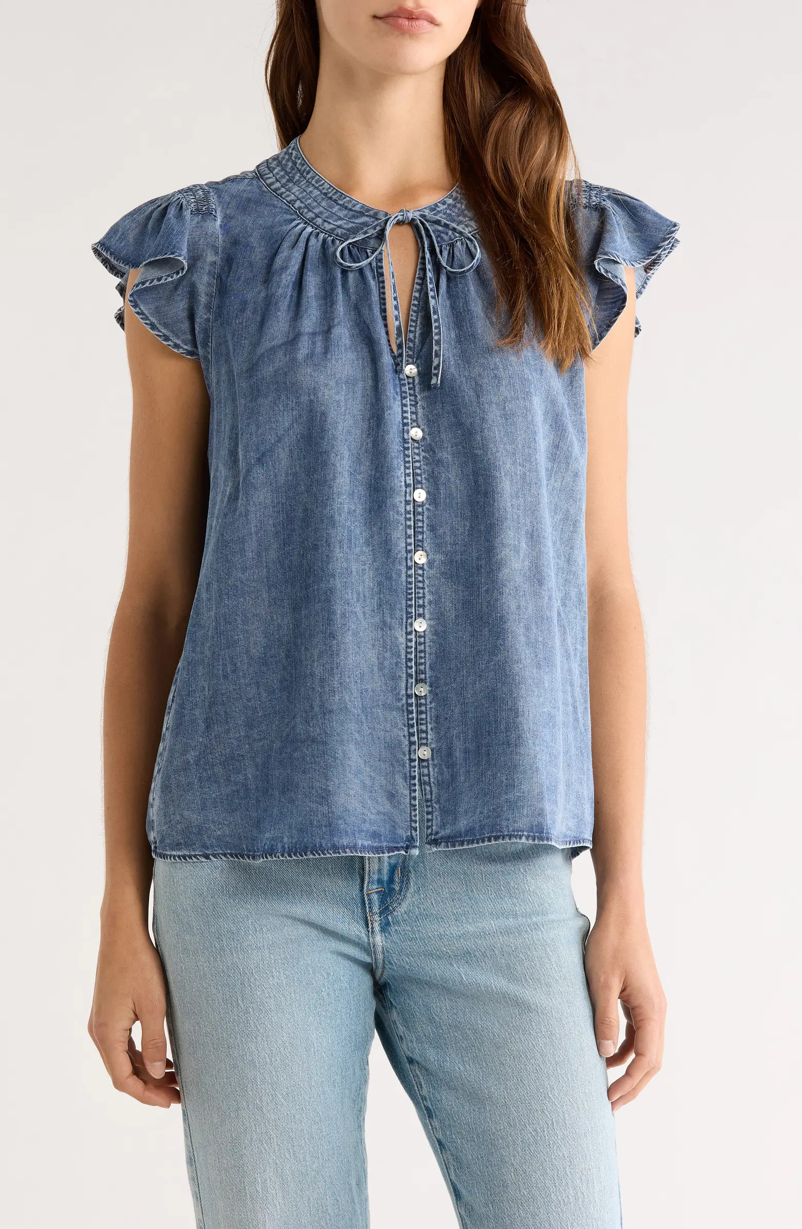 Aviva Chambray Button-Up Shirt | Nordstrom