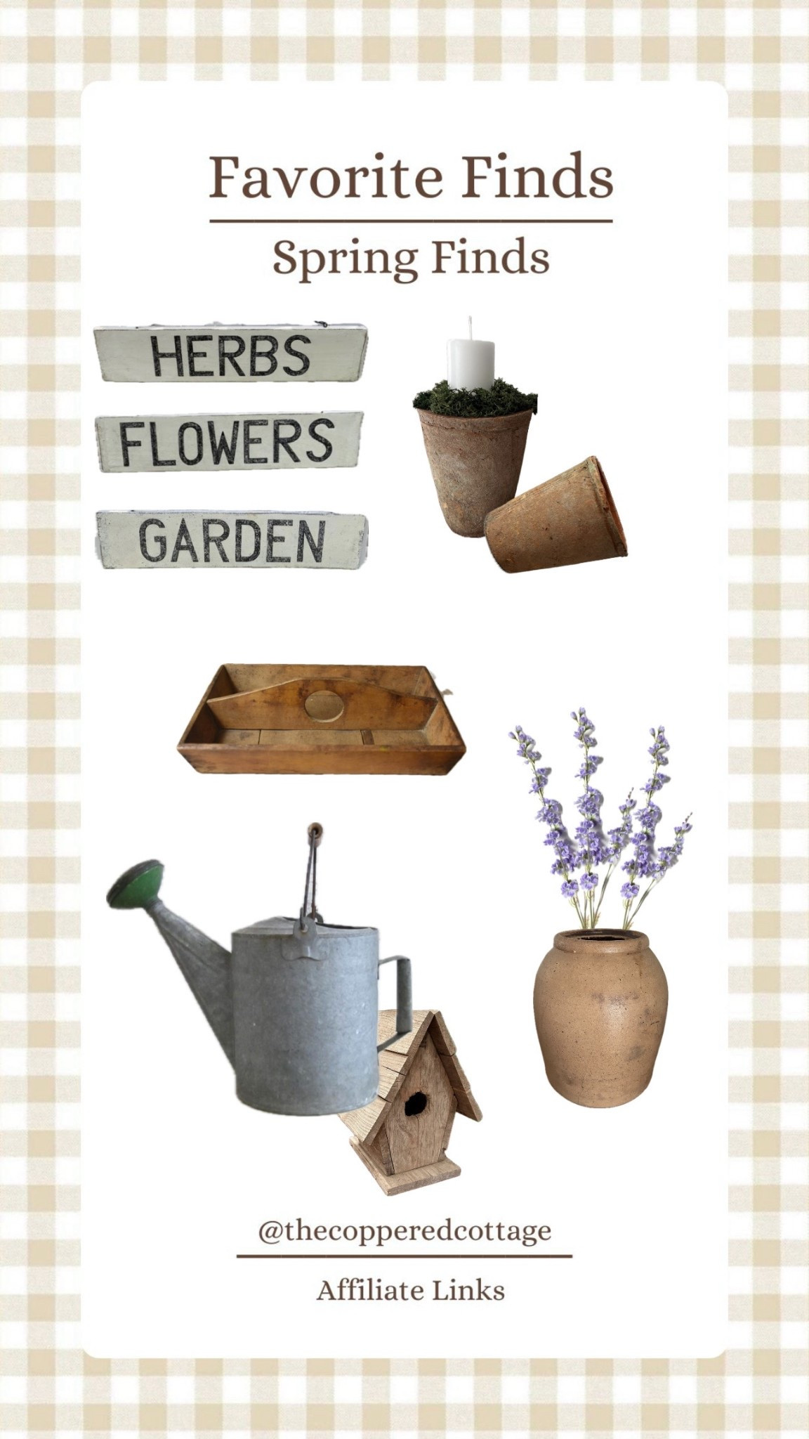 Spring Finds
Antique sign/vintage sign/terracotta pots/wood tray/watering can/antique/vintage/stoneware crock/spring stems/birdhouse

#LTKValentine #LTKSeasonal #LTKHome