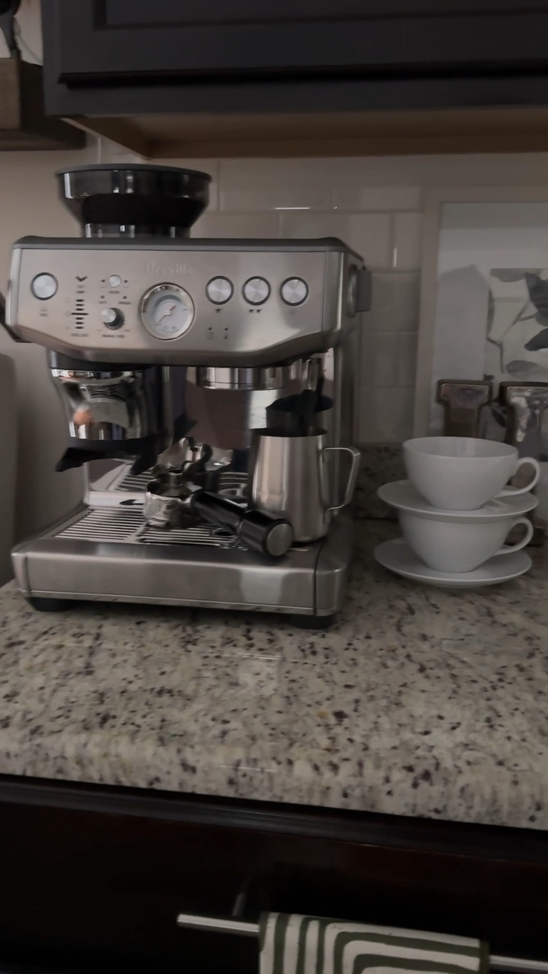 My coffee bar give me joy every morning! I look forward to that first cup of espresso when I come downstairs. 
#coffeebar #espressomachine 

#LTKmorningroutine