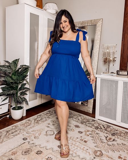 Wearing an xl in the royal blue sundress. The perfect vacation dress! 

#LTKcurves #LTKtravel #LTKSeasonal