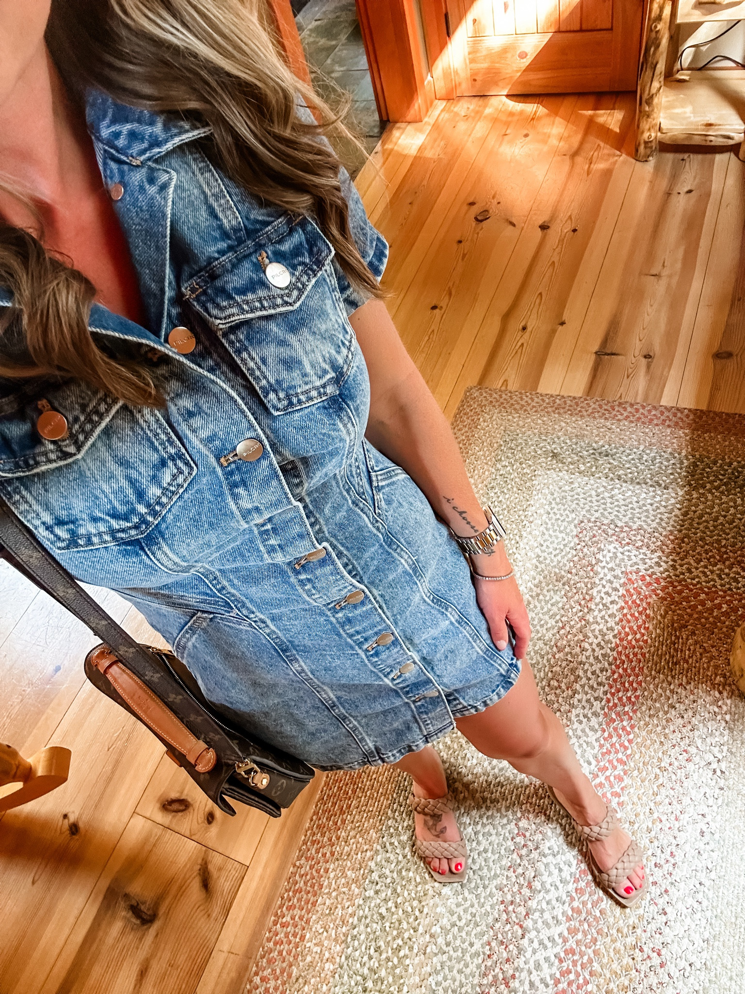 Denim dress for my cousins wedding! Perfect casual but amazing fitting option for an outdoor barn wedding. Paired with my Harper Wilde tee shirt bra 👌🏼

#LTKParties #LTKWedding #LTKSeasonal