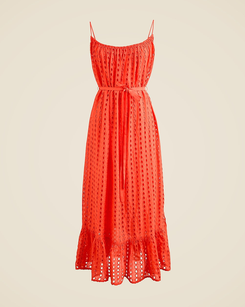 Oval eyelet midi dress | J. Crew US