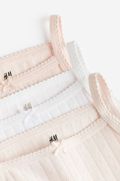 3-pack Sleeveless Bodysuits - Round Neck - Sleeveless - Light dusty blue/light pink - Kids | H&M ... | H&M (US + CA)