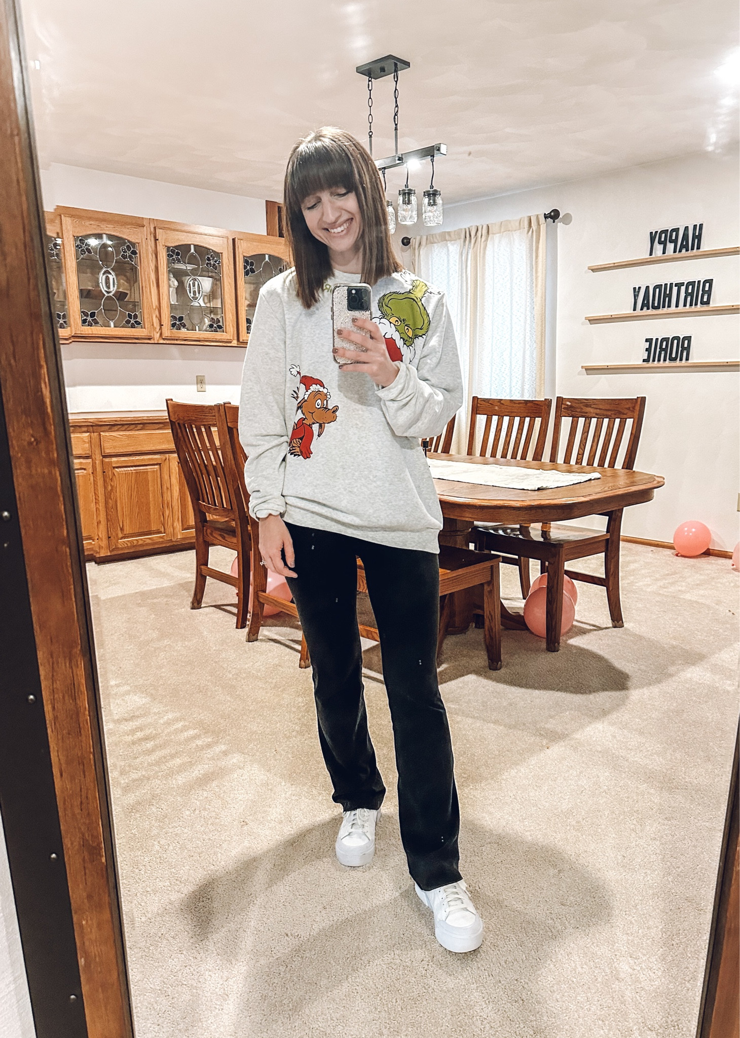 Target has the cutest matching Grinch sweatshirts! I sized up to a medium for a baggier feel! 

#grinch #target #matching #familyoutfits #christmas 

#LTKHoliday #LTKfindsunder50 #LTKfamily