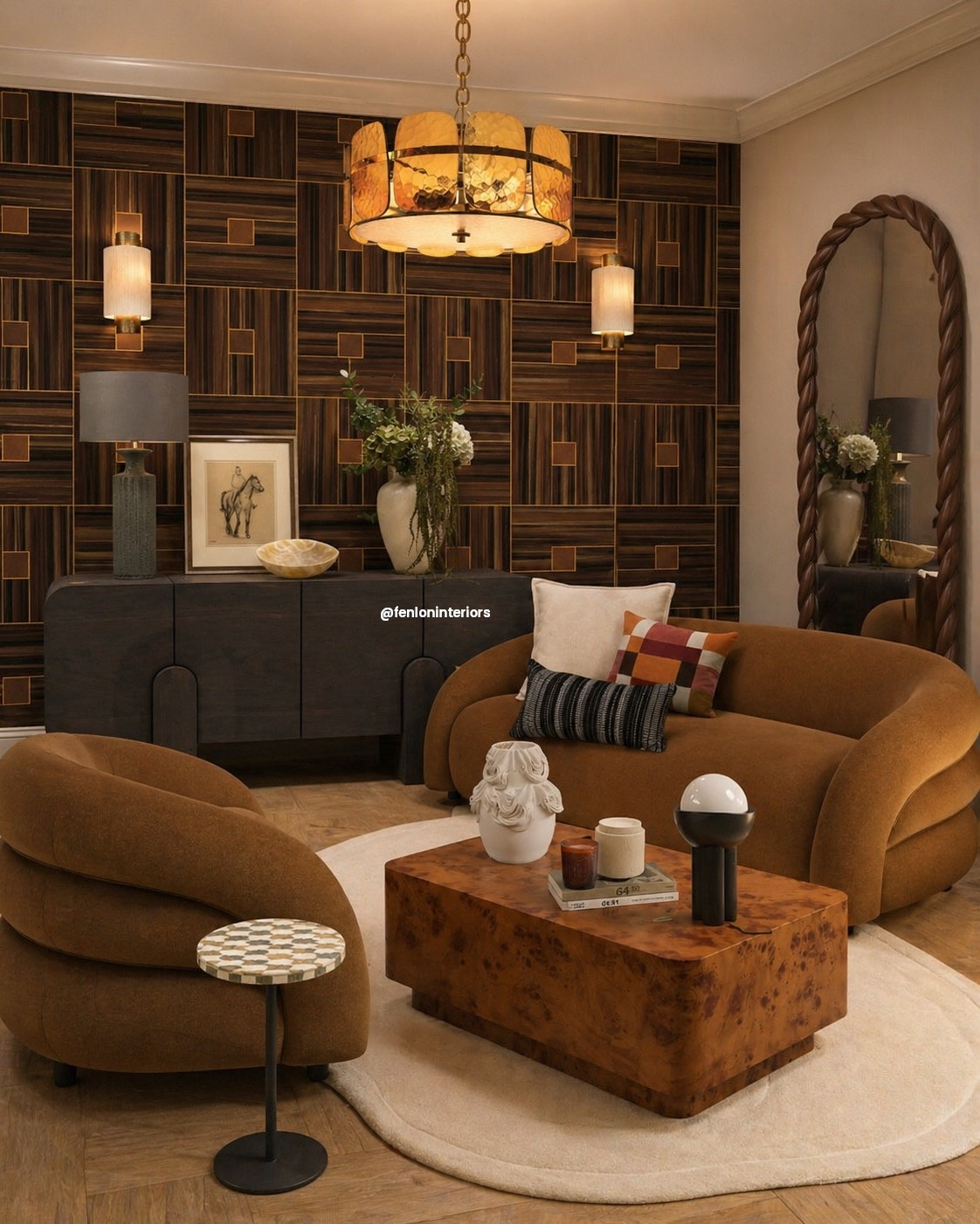 The wallpaper was the inspo for this lounge 🤎

#LTKuk #LTKhome #LTKluxury