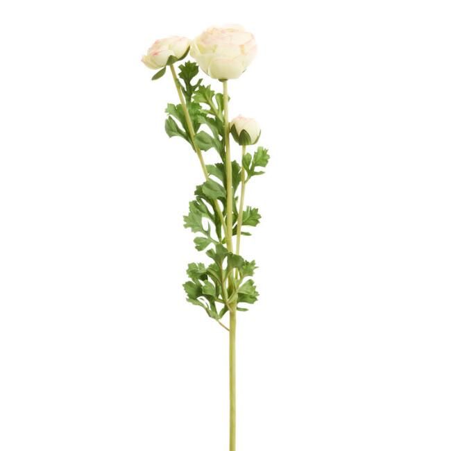 White Faux Ranunculus Spray | World Market